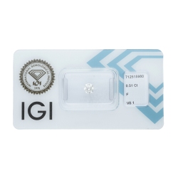 Diamante Certificato IGI   CT 0,51   F  VS 1