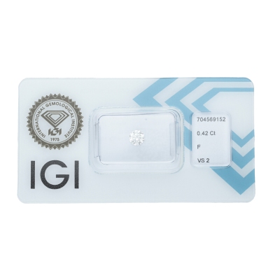 Diamante Certificato IGI   CT 0,42   F  VS 2