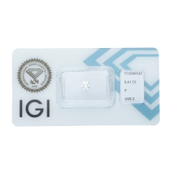 Diamante Certificato IGI   CT 0,41   F  VVS 2