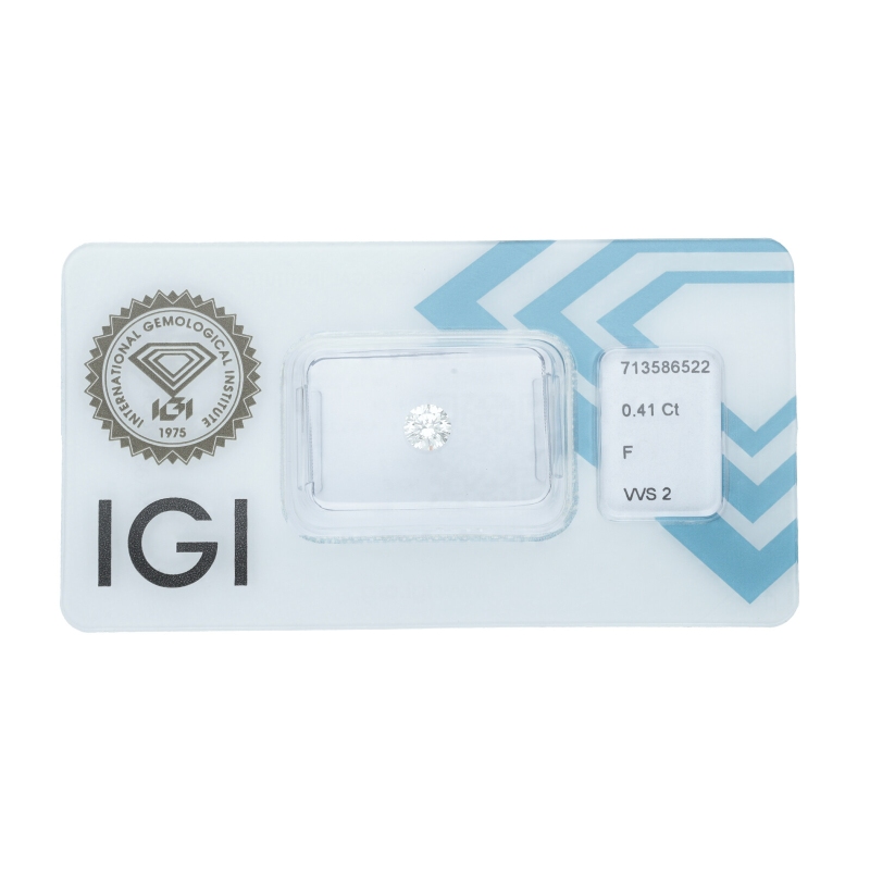 Diamante Certificato IGI   CT 0,41   F  VVS 2