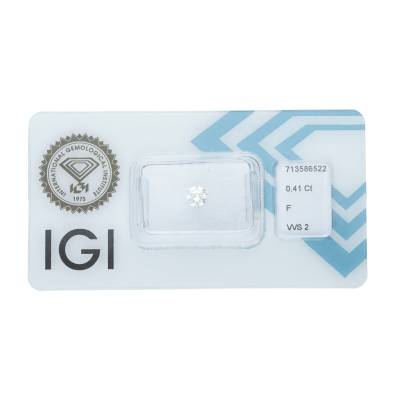 Diamante Certificato IGI   CT 0,41   F  VVS 2