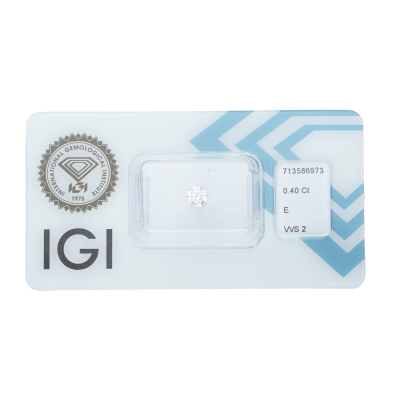 Diamante Certificato IGI   CT 0,40   E   VVS 2