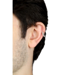 Earcuff borchie in oro bianco 18k 2