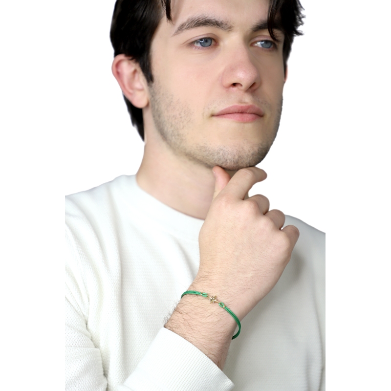 Bracciale con rosa dei venti in oro 18k