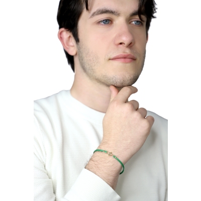 Bracciale con rosa dei venti in oro 18k