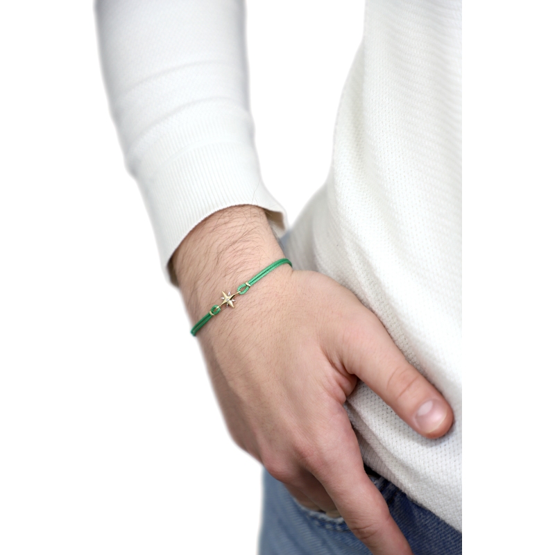 Bracciale con rosa dei venti in oro 18k