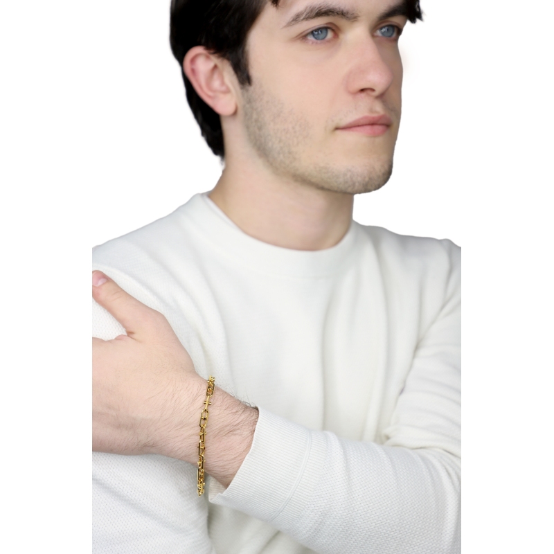 Bracciale a catena in oro giallo 18k 