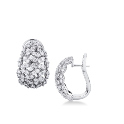 Orecchini design in oro bianco 750 diamanti