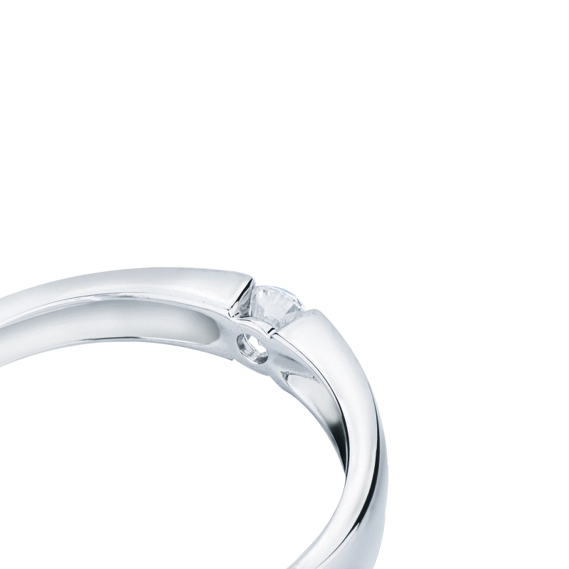  Anello solitario Amore Mio Unico 0.15 ct oro bianco
