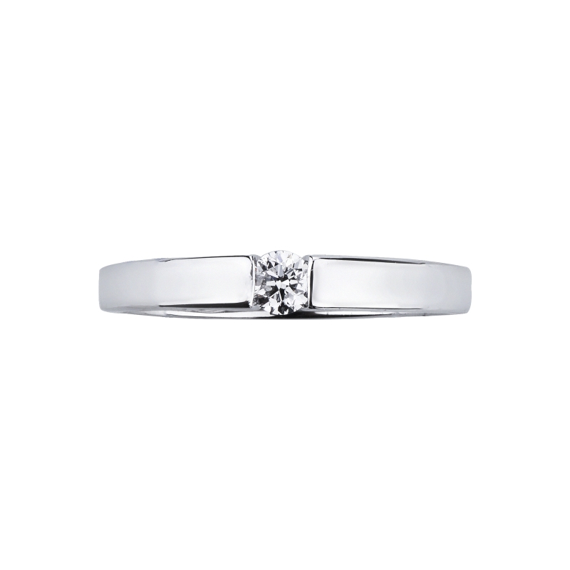  Anello solitario Amore Mio Unico 0.15 ct oro bianco