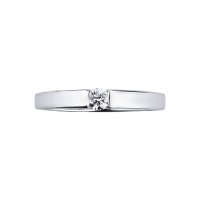  Anello solitario Amore Mio Unico 0.15 ct oro bianco