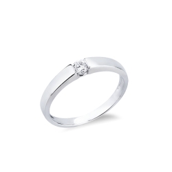  Anello solitario Amore Mio Unico 0.15 ct oro bianco