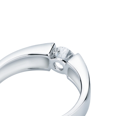 Anello fidanzamento Unico 0,50 ct in oro bianco 18k