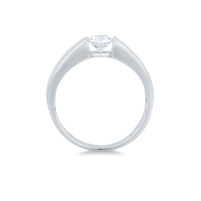 Anello fidanzamento Unico 0,50 ct in oro bianco 18k
