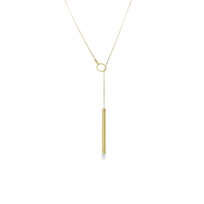 Collana scorsoio con barretta in oro giallo 18k