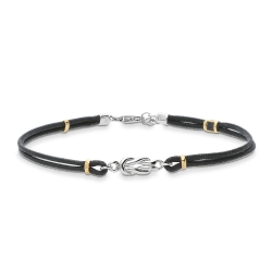 Bracciale con nodo nautico in oro 18k