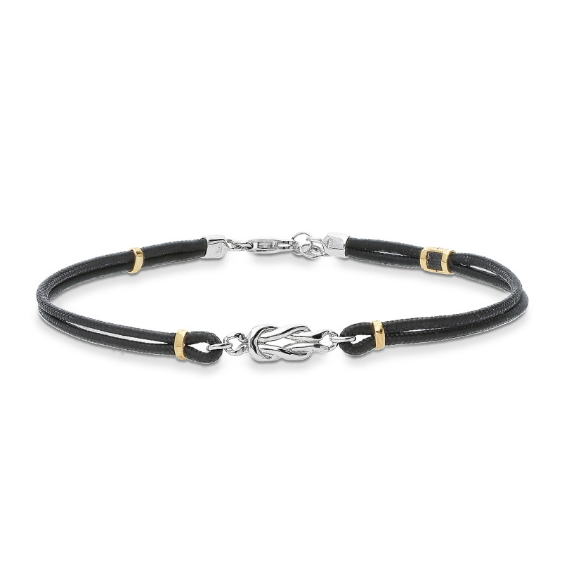 Bracciale con nodo nautico in oro 18k