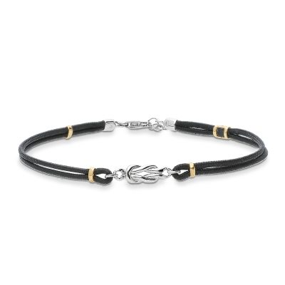 Bracciale con nodo nautico in oro 18k