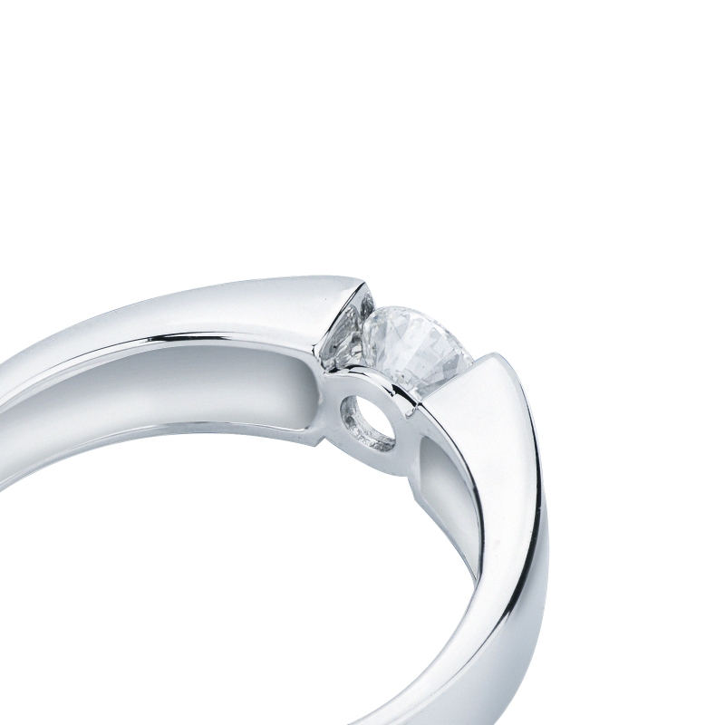 SOLITARIO CT 0,40  O.BIANCO   INCASSATURA BATTUTA