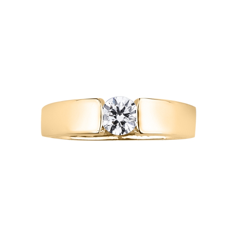 MONTATURA SOLITARIO INCASS.BATTUTA. PER DIAMANTE DA 0.37CT a 0.46CT