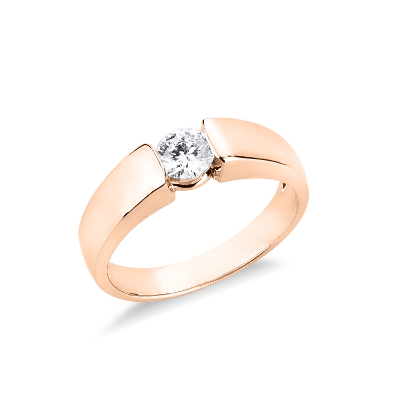 MONTATURA SOLITARIO INCASS.BATTUTA. PER DIAMANTE DA 0.37CT a 0.46CT