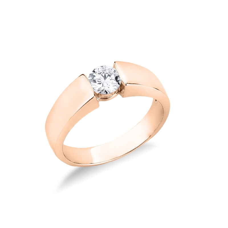 MONTATURA SOLITARIO INCASS.BATTUTA. PER DIAMANTE DA 0.47CT a 0.63CT