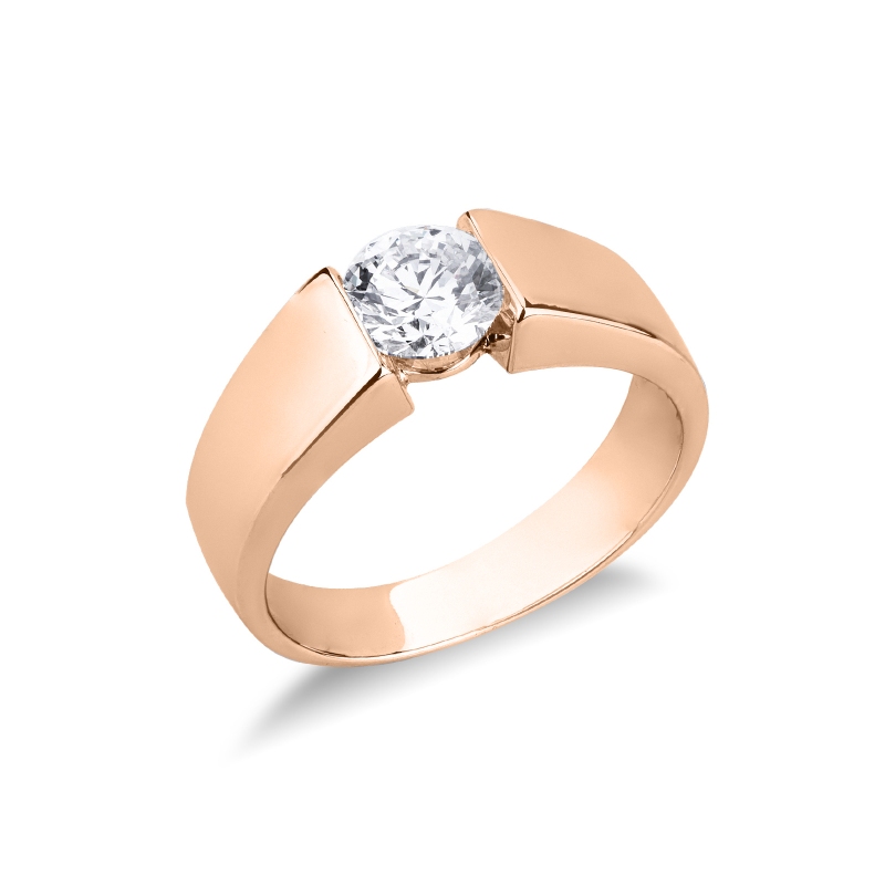 MONTATURA SOLITARIO INCASS.BATTUTA. PER DIAMANTE DA 0.96CT a 2CT