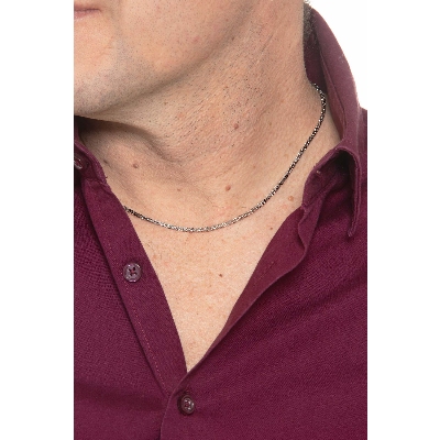 18k white gold byzantine chain, 40 cm