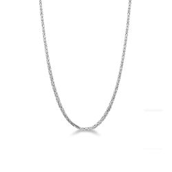 18k white gold byzantine chain, 40 cm