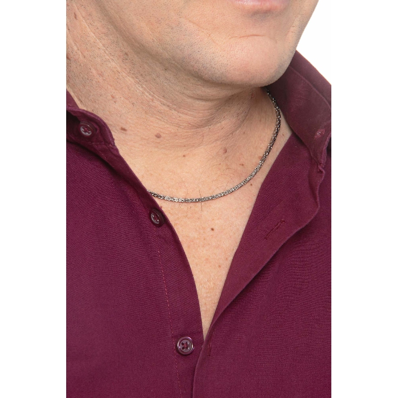 Byzantine style necklace in 18k white gold