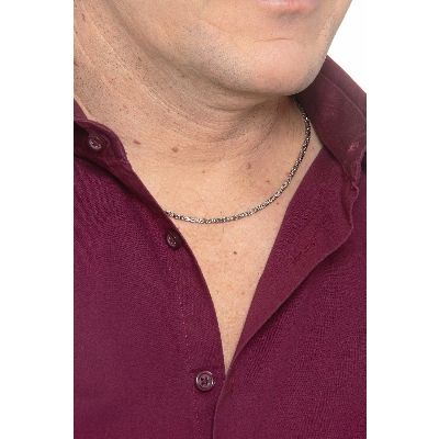 Byzantine style necklace in 18k white gold