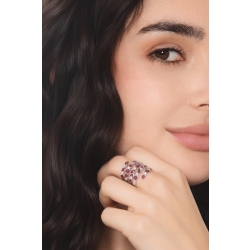 18k white gold with rubies pear cut and diamonds  2