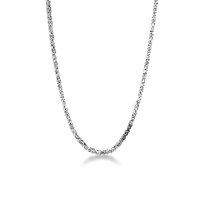 Byzantine style necklace in 18k white gold