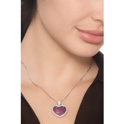 Heart pendant with rubies and diamonds 2