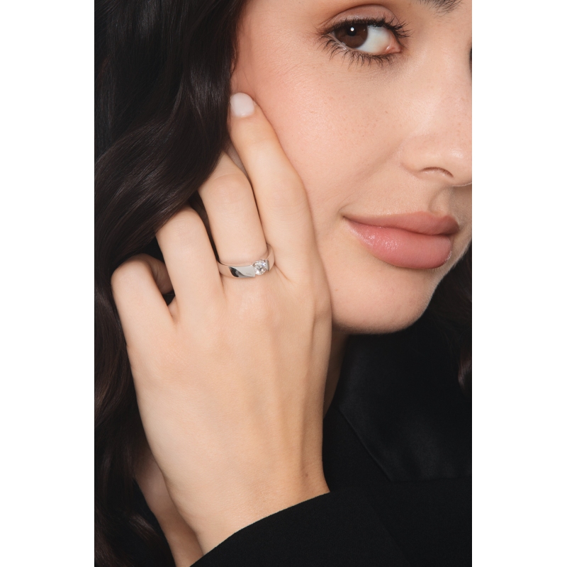Anello fidanzamento Unico 0,50 ct in oro bianco 18k