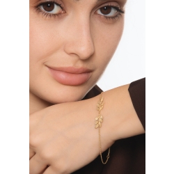 Bracciale foglie in oro giallo 18k 2