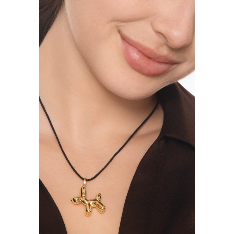 Ciondolo cane a palloncino in oro giallo 18k