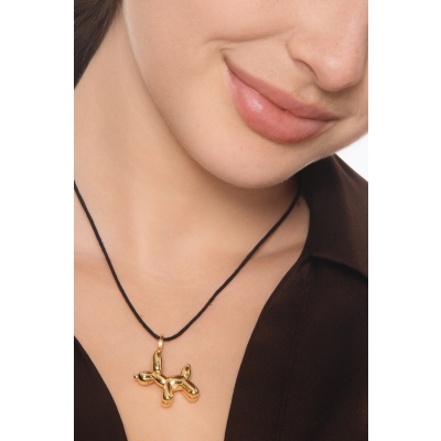 Ciondolo cane a palloncino in oro giallo 18k