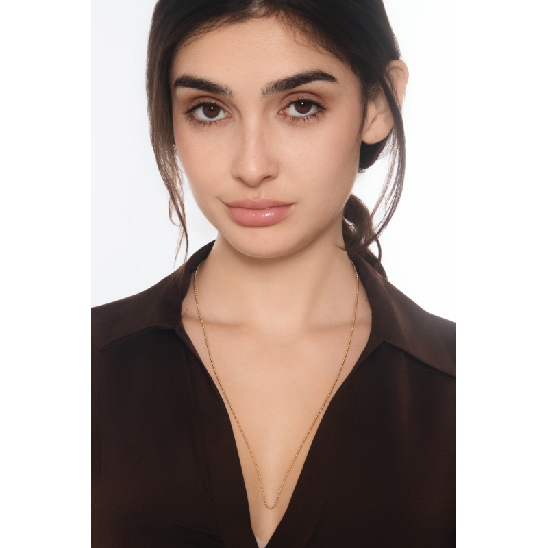 Catena con design a palline in oro giallo 18k