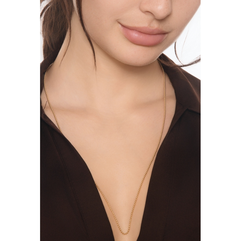 Catena con design a palline in oro giallo 18k