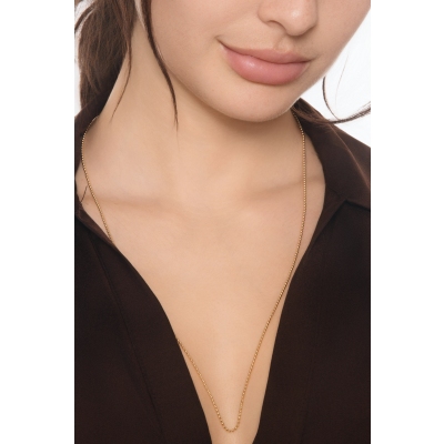 Catena con design a palline in oro giallo 18k