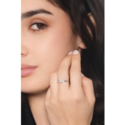 ANELLO TIPO SOLITARIO CON BRILLANTI SUL GAMBO (N3014-50) 2