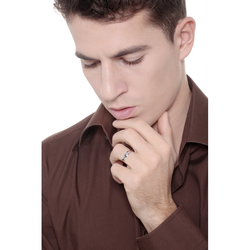 Fede Mantovana  in oro bianco 18k