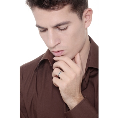 Fede Mantovana  in oro bianco 18k