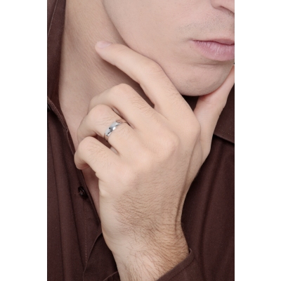 Fede Mantovana  in oro bianco 18k