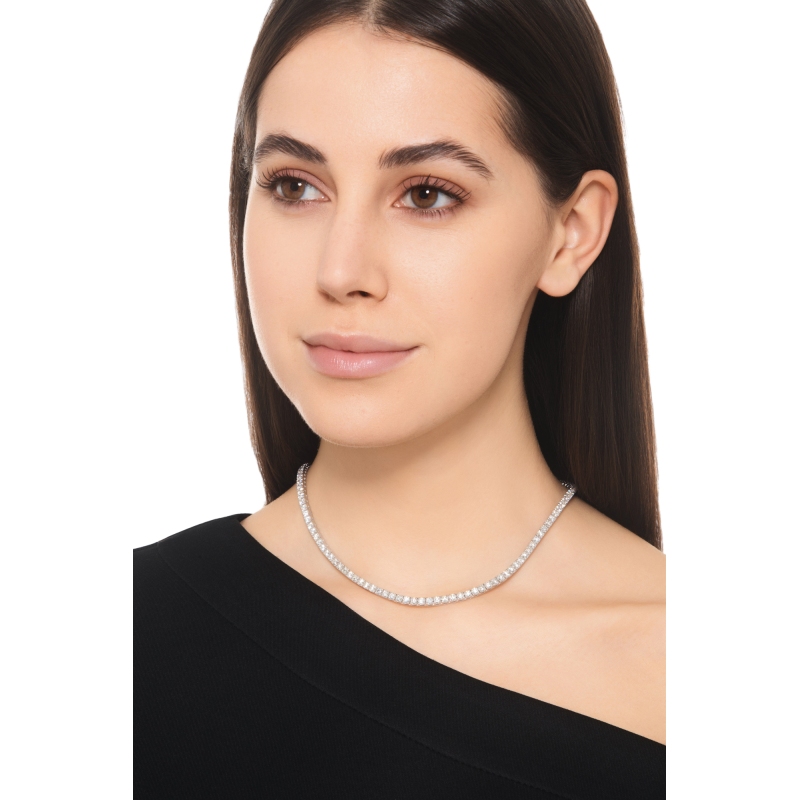 Collier di diamanti in oro bianco 18k