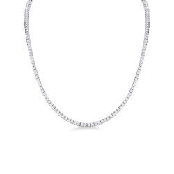 Collana tennis diamanti in oro bianco 750