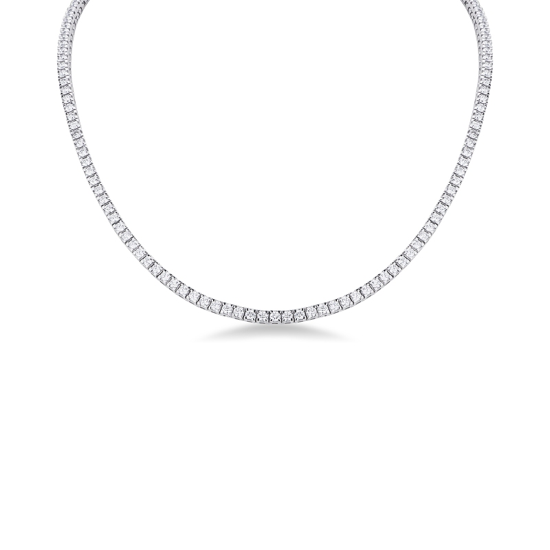 Girocollo tennis in oro bianco 750 con diamanti