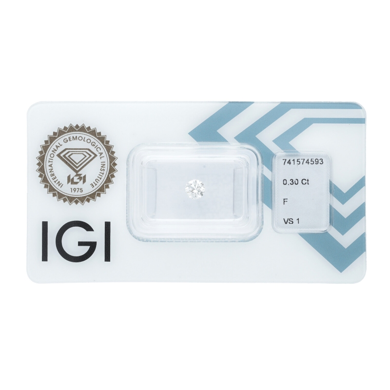 Diamante Certificato IGI   CT 0,30   F   VS 1