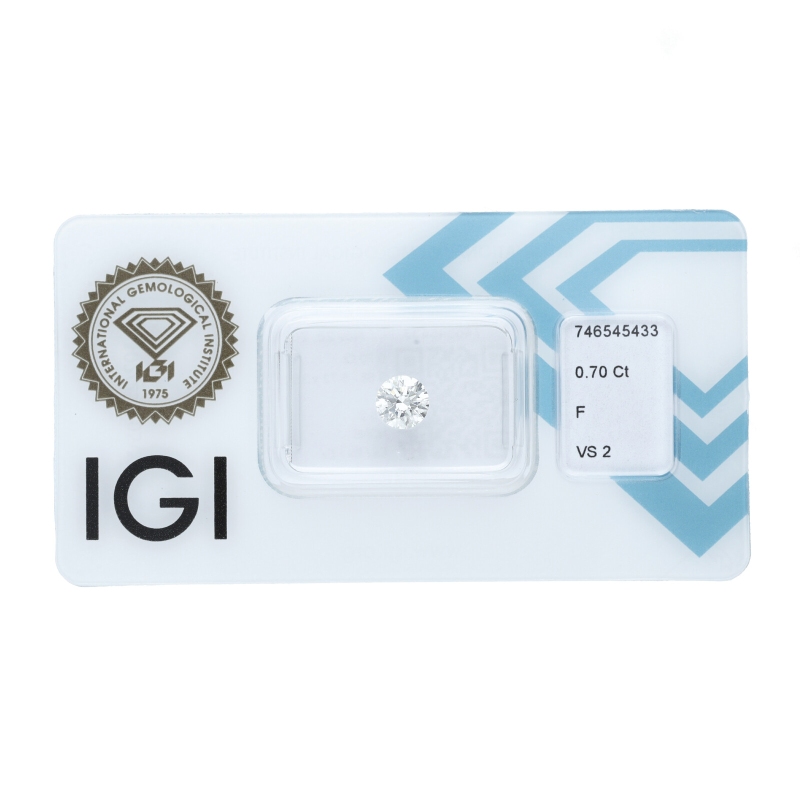Diamante Certificato IGI   CT 0,70   F   VS 2